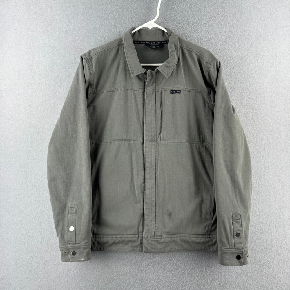 Kuiu Base Camp Cordura Ripstop Jacket Mens Large Gray Outdoor Heavy